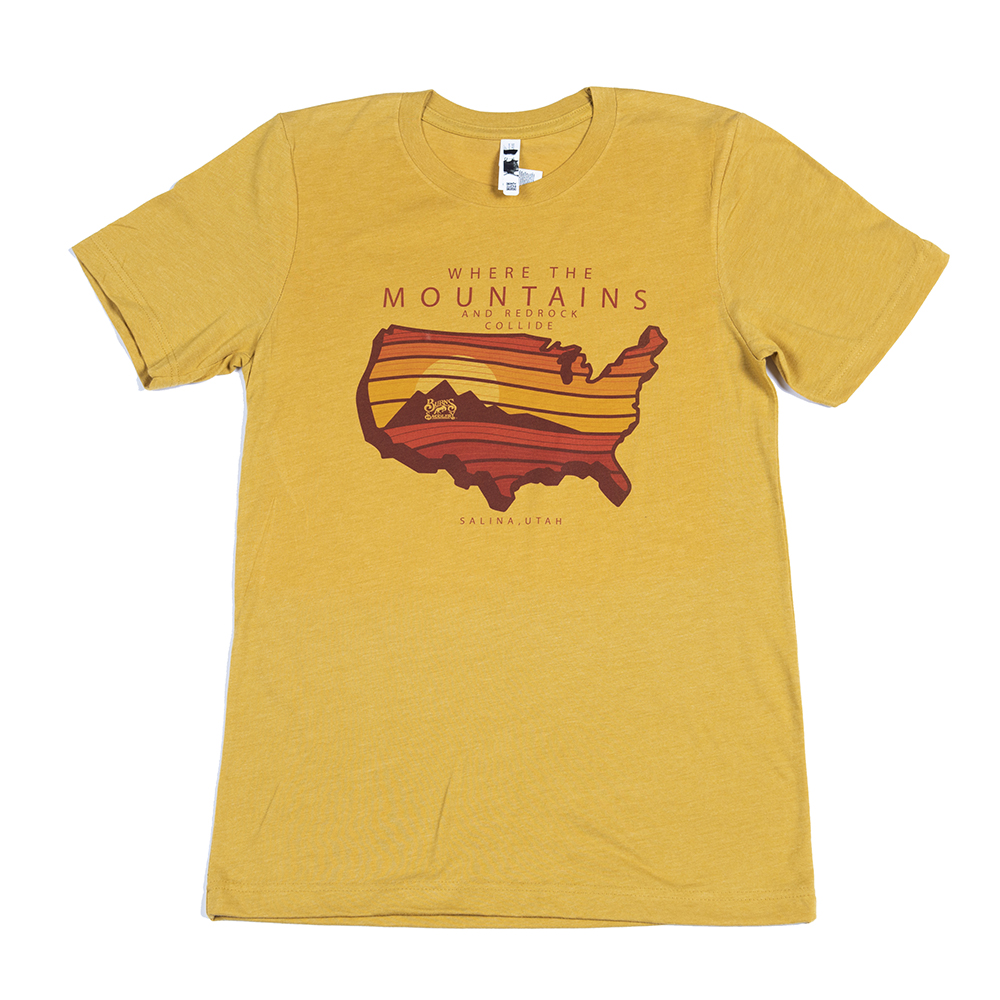 Burns Mountain Collide Mustard T-Shirt