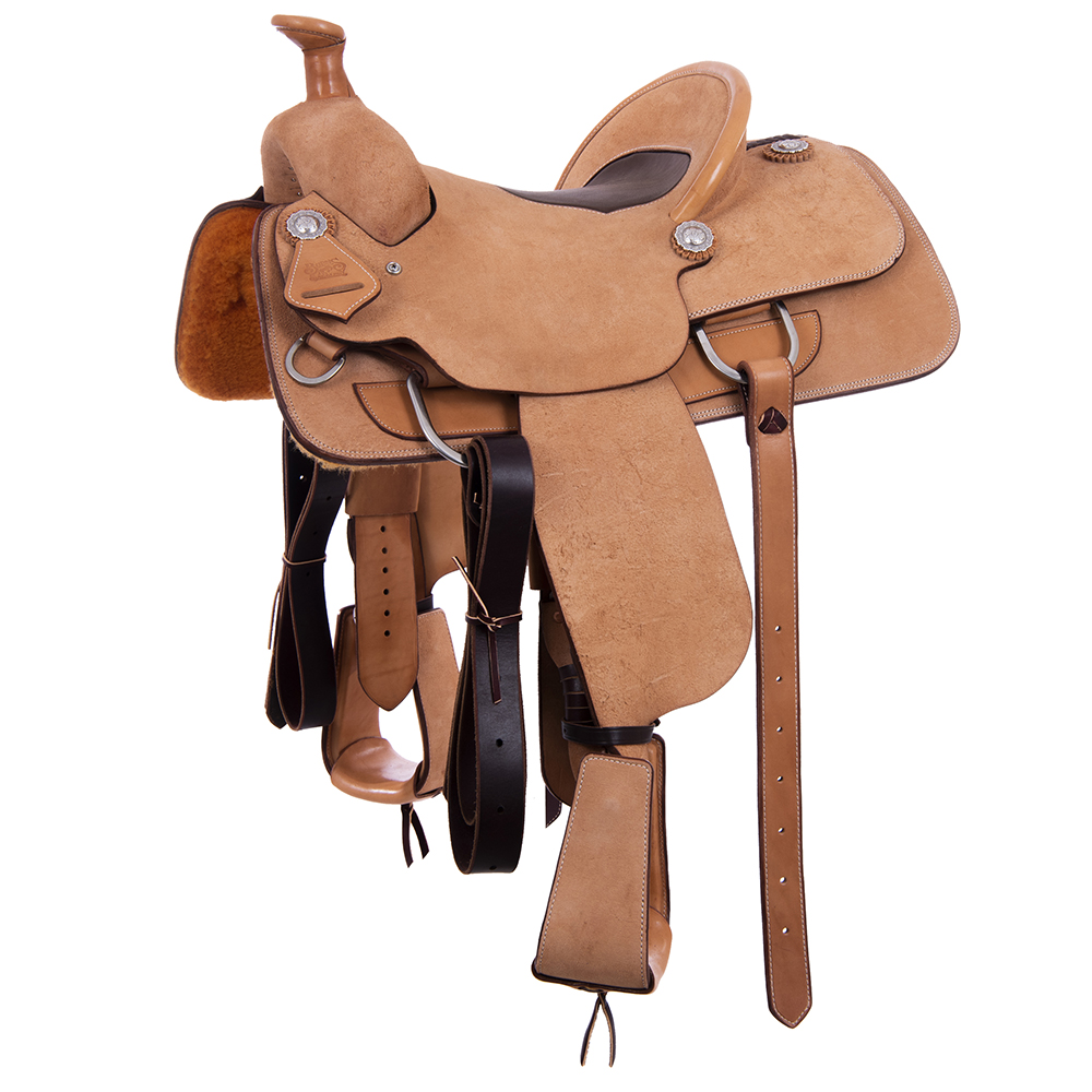 Burns Russet RO Team Roper - Conventional - No Tooling -Standard Binding - Chocolate Inlay    