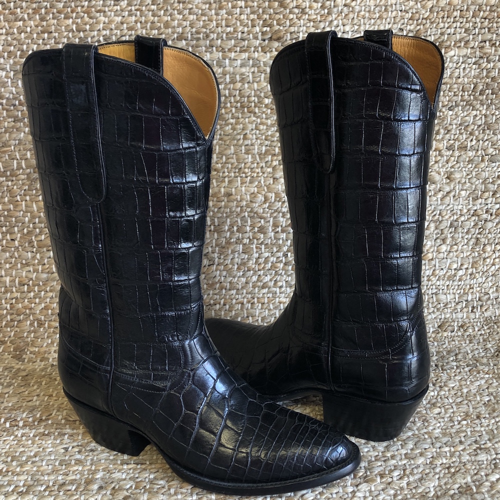 LADIES STALLION BLACK ALLIGATOR WESTERN