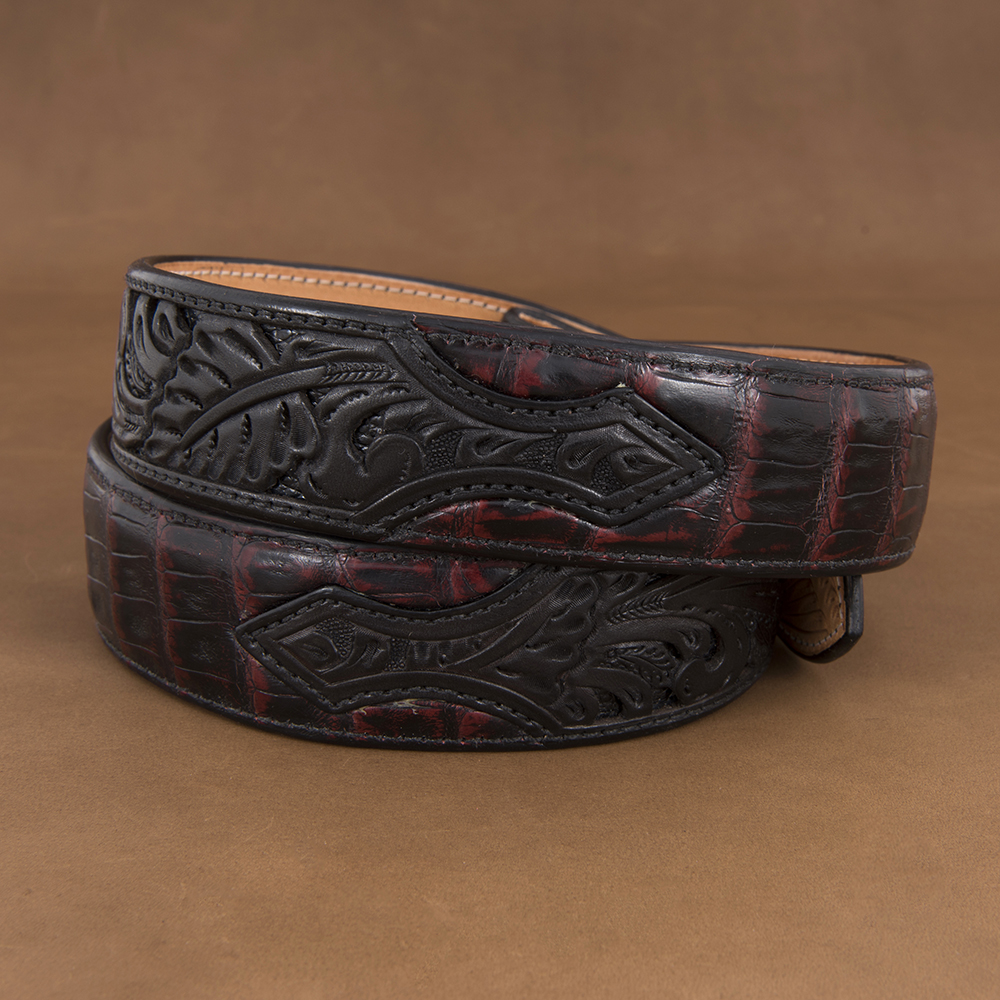 Crocodile Leather Belts Black / Ballmarker