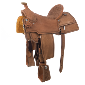 BURNS DOUBLE CUT LINE RANCH ROPER SADDLE