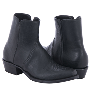 Men's Shorty Zip Black Bison Mini Vibram Sole