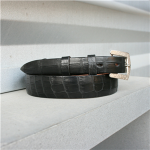 TAPER ALLIGATOR BELLY MATTE BLACK BELT