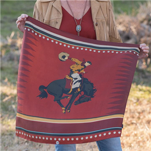 Cowboy Up Shorty 100% Satin Silk Scarf