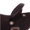 Burns Chocolate RO Barrel Saddle- Round- Deluxe Snake/Sunny D