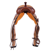 Burns Chestnut SO/Russet RO Barrel Saddle- Round- D. Daisy FC