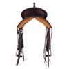 Burns 1/8 Chocolate SO Barrel Saddle-Notched-Celtic Border