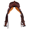 Burns Chestnut SO/RO Barrel Saddle- Round- 1/2 Basket - 1/2 Camo