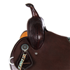 Burns Chocolate SO/ RO Barrel Saddle - Semi Square - 1/2 Full MW Sunflower