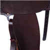 Burns Chocolate RO Barrel Saddle - Semi Square - 1/2 Stainless Silver Spots -  Standard Binding