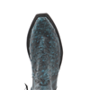 LADIES SHORTY BK WASH TURQ FQ OSTRICH