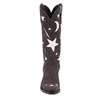 LADIES COWBOY 14" CHOCOLATE NUBUCK CUSTOM STAR INLAYS