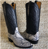 MEN'S NATURAL PYTHON/BLACK CALF WESTERN 