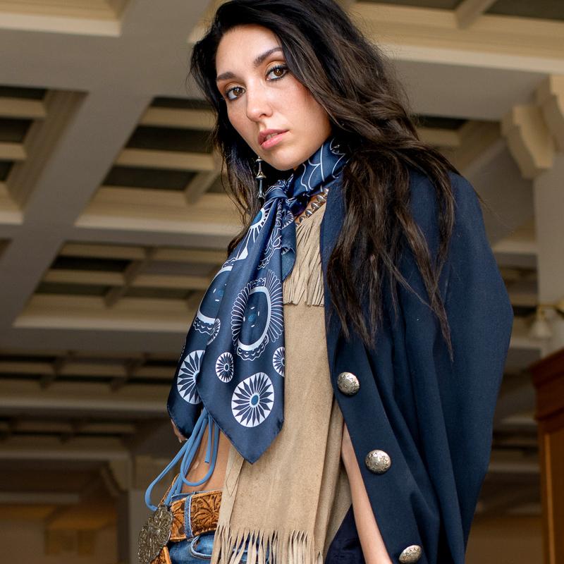 Navy Concho Shorty Scarf (1 AVAILABLE)