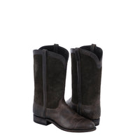 Men's Roper 12" Grey Bison, Dark Grey Aniline Roughout