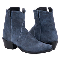 Ladies Navy Break Lamb Short Boots