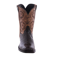 Men's 10-2 2 Tone Chocolate Nile Tooled Tops Cowboy Boot