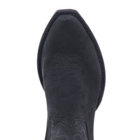 Ladies Black Nubuck Burnished Winn Cowboy Boots