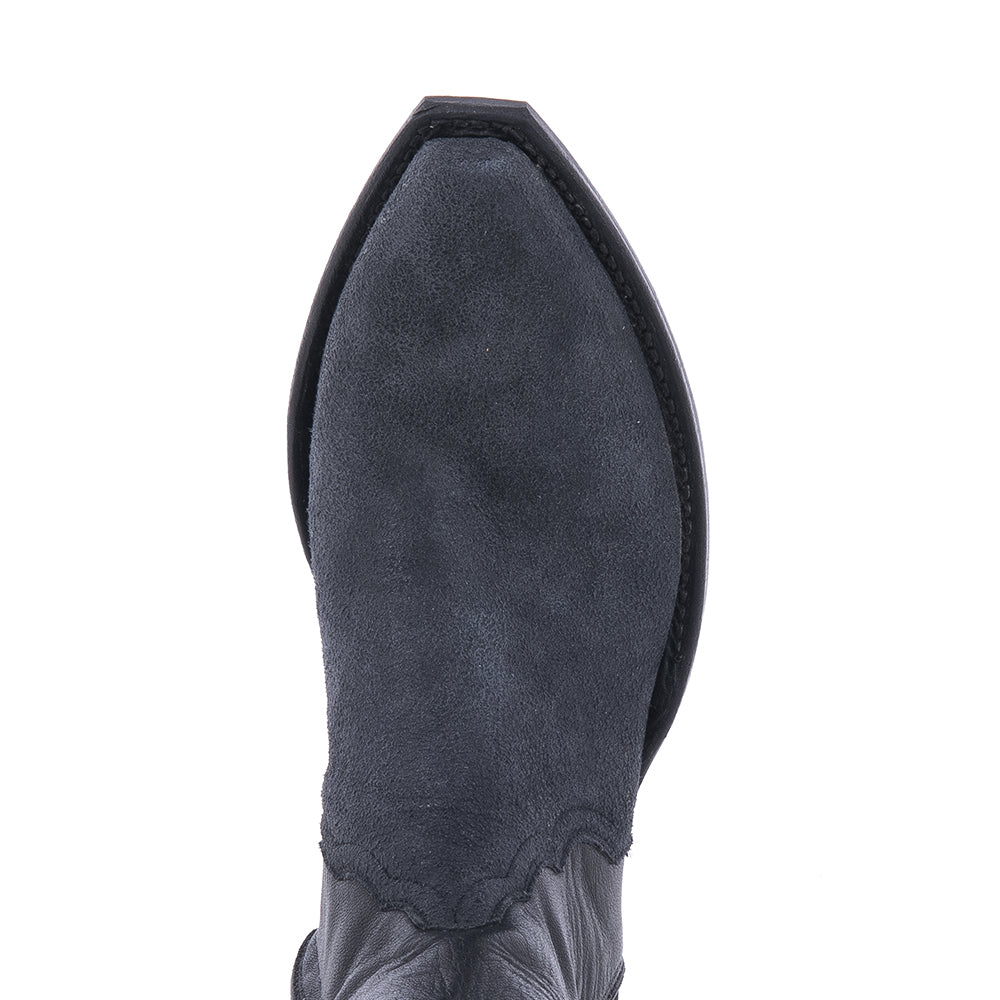 Ladies Short Black Break Aniline Cowboy Boot