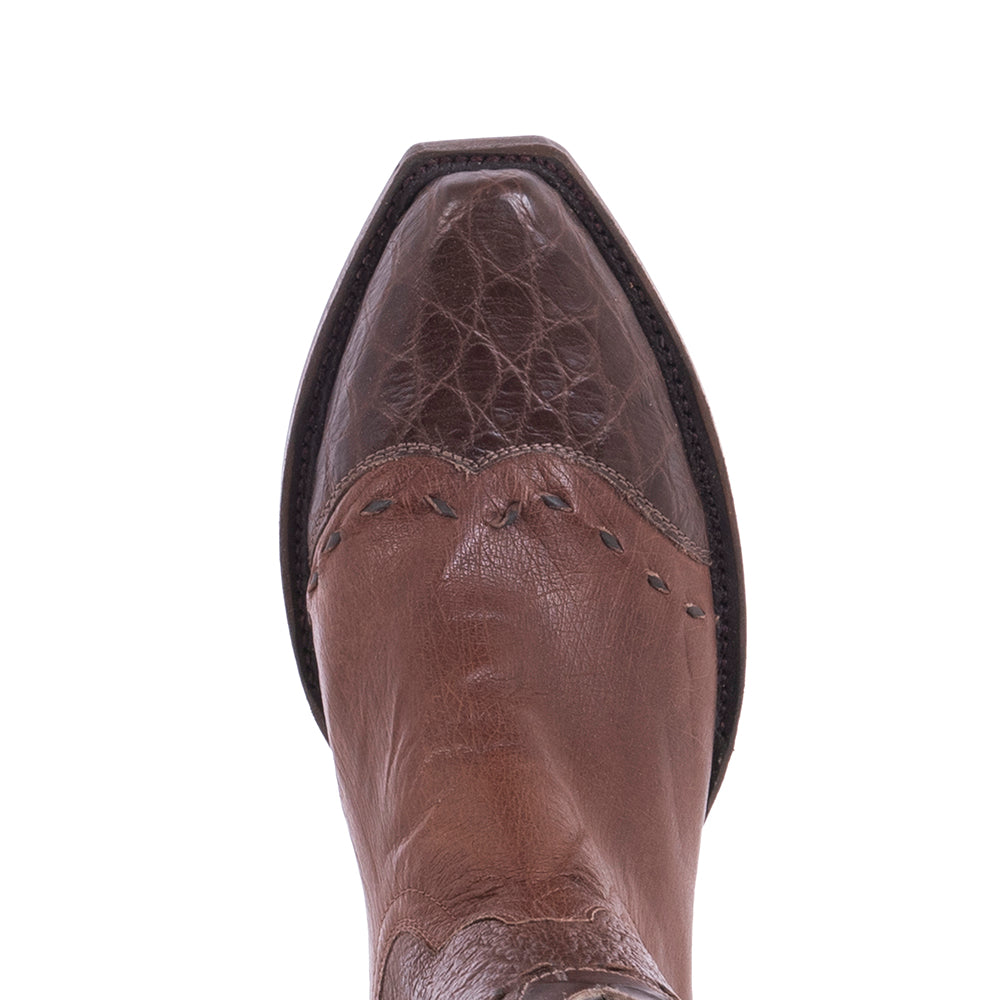 Ladies 10" Kango Ostrich Alligator Tipped Cowboy Boots