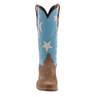 Ladies 12" Dunn Pig Black Elephant Counter Emerald Bone Star Cowboy Boot