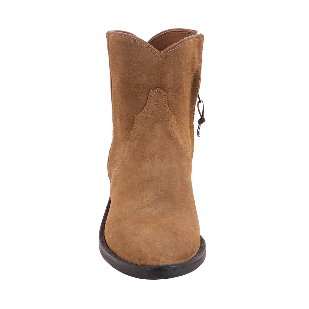 Ladies Short Roughout Roper Mad Dog Golden Brown with Mini Vibram Sole