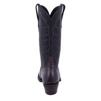 Ladies Chocolate Lizard Winn Stitch Cowboy Boots with Mini Vibram