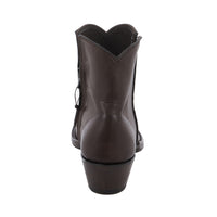 Ladies Short Brown Burnished Aniline Boot