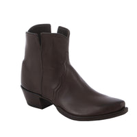 Ladies Short Brown Burnished Aniline Boot