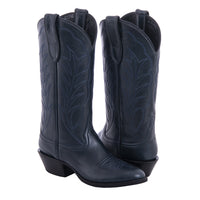 Ladies Blue Diablo Winn Toe Bug Cowboy Boot