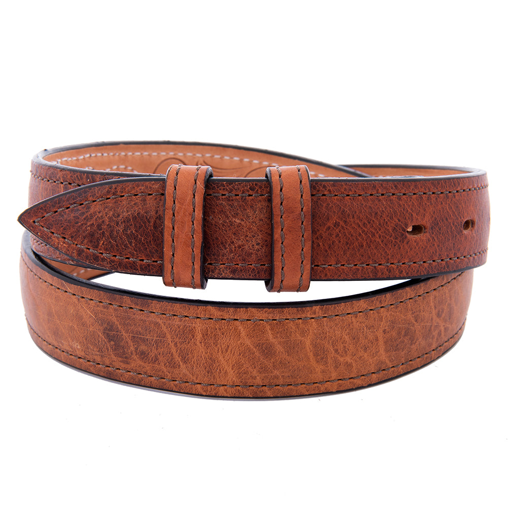 1 1/4" Whiskey Bison Belt With Billets