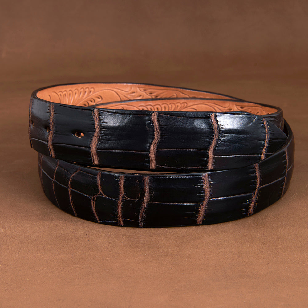 1 1/4" Nile Nicotine 2 Tone Belt
