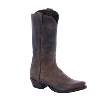 Ladies 12" Tobac Goat Cowboy Boot with Toe Bug