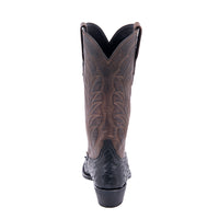 Ladies 13" Black Full Quill Ostrich Tobac Winn Cowboy Boot