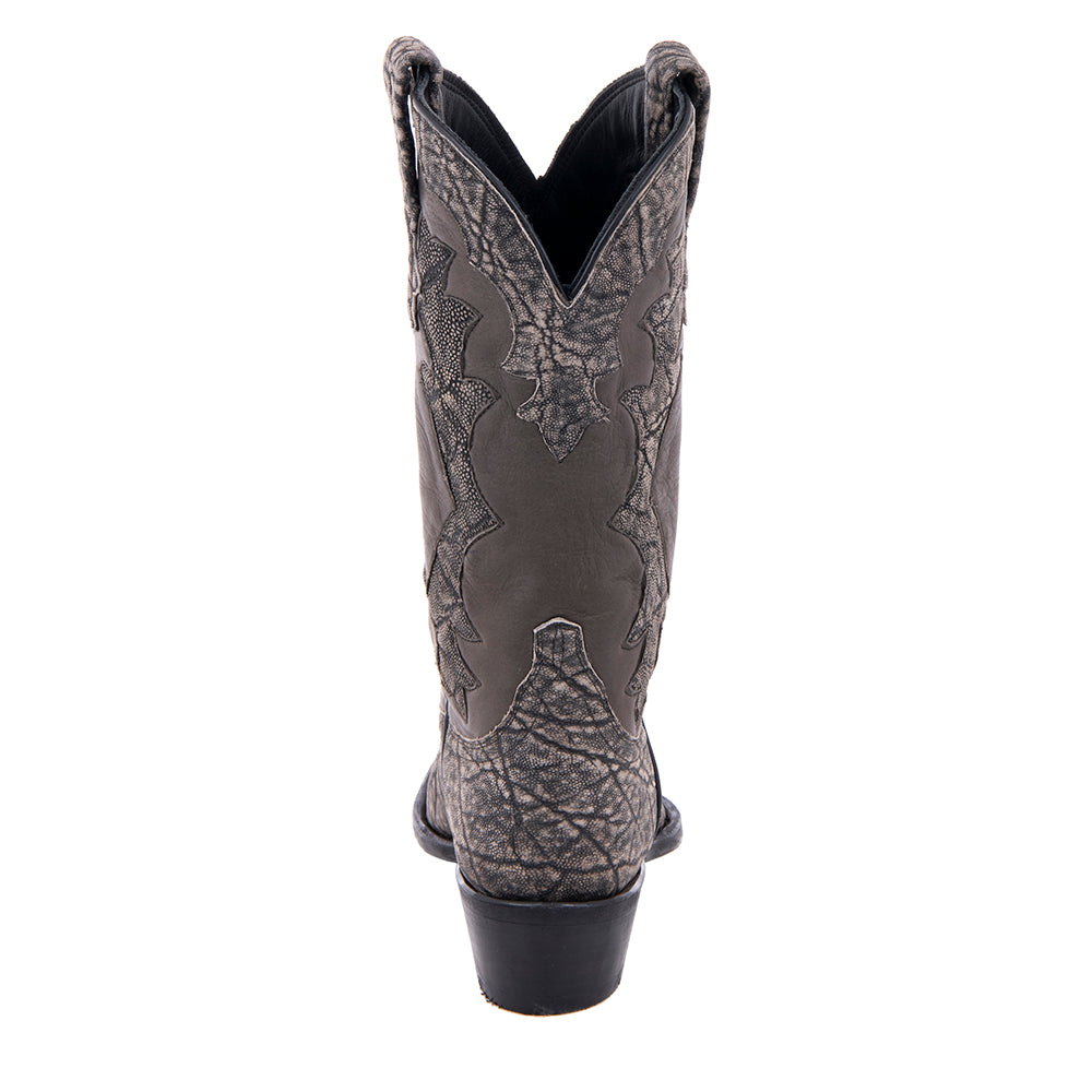 Ladies Grey Safari Elephant Cowboy Boots