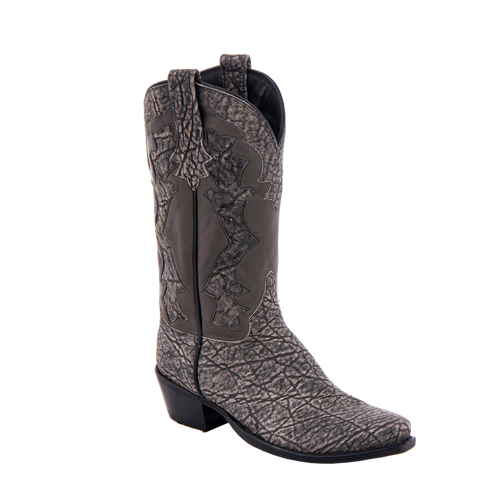Ladies Grey Safari Elephant Cowboy Boots