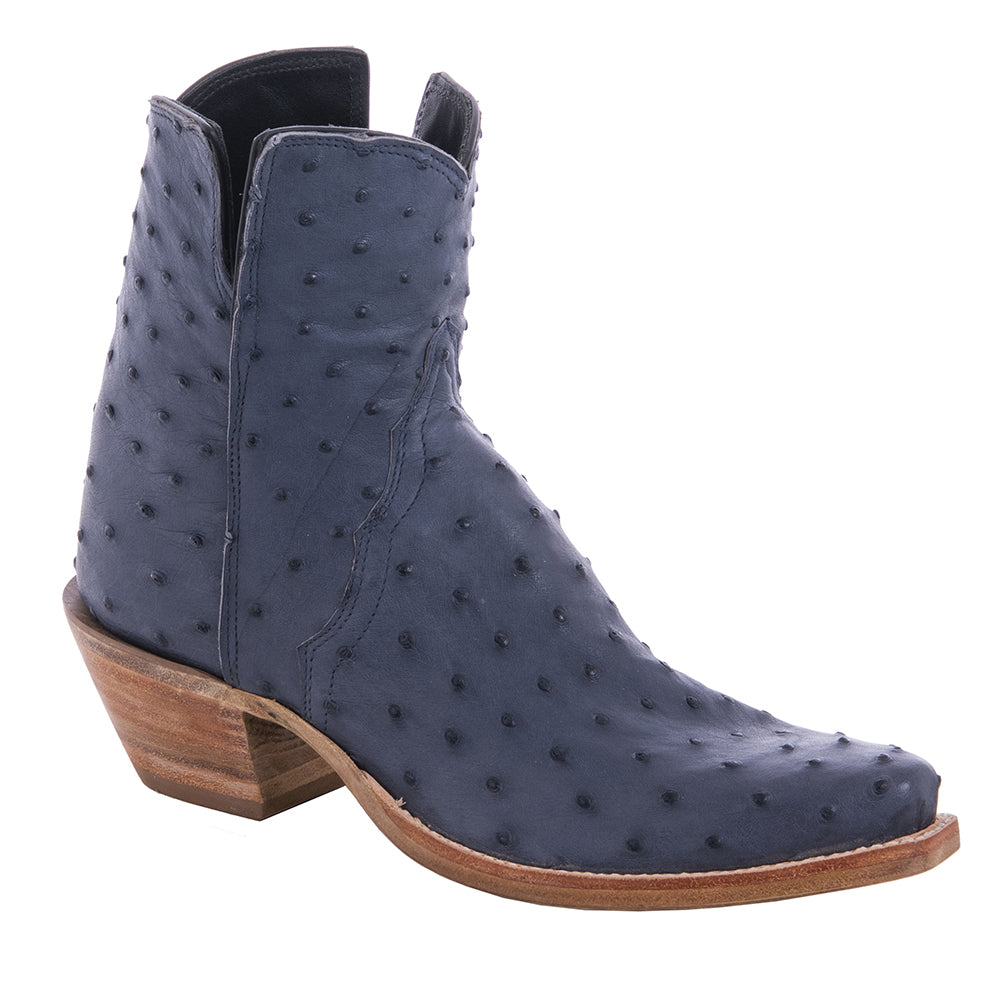 Ladies Short Blue Jean Full Quill Ostrich Boot