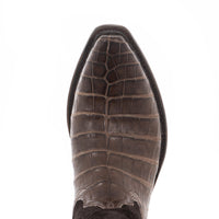 Ladies 13" Nicotine Caiman Chocolate Roughout Half Chocolate Buckstitch
