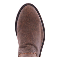 Men's 10" Brown Bomber Tobac 1/2 Buckstitch Roper with Mini Vibram
