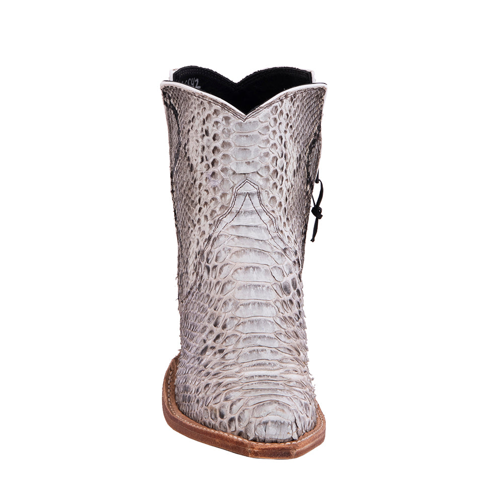 Ladies All Over Natural Python Short Boots
