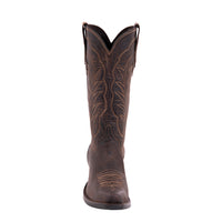 Ladies 13" Tobac Goat Winn Cowboy Boots Mini Vibram Sole