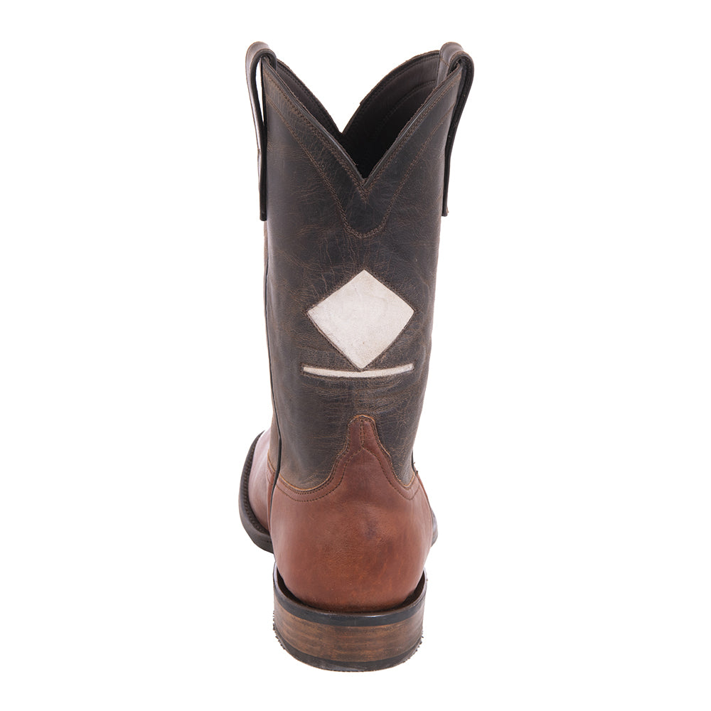 Men's Cowboy 12-2.5 Whiskey Bison/Tobac Goat Custom Brand Mini Vibram Sole
