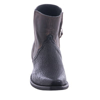 Men's Black Shark Tobac Goat Short Cowboy Boot with Mini Vibram Sole