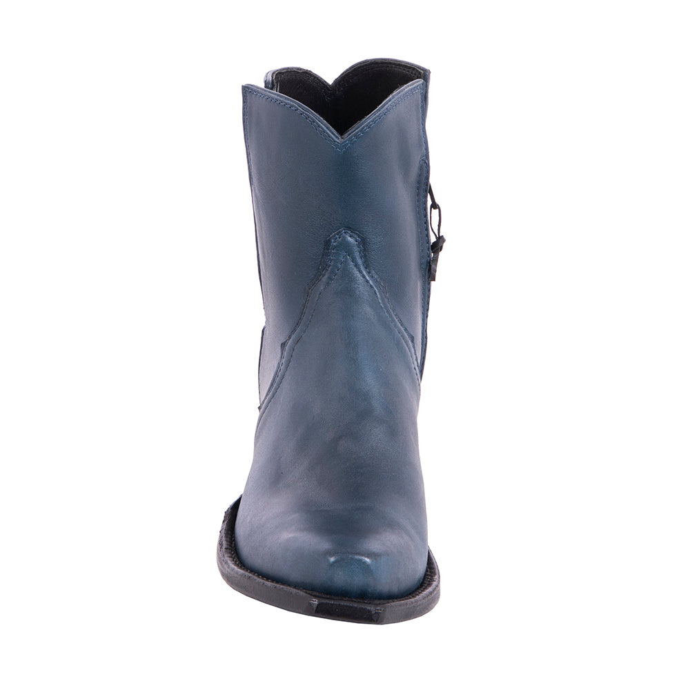 Ladies Blue British Aniline Short Boots