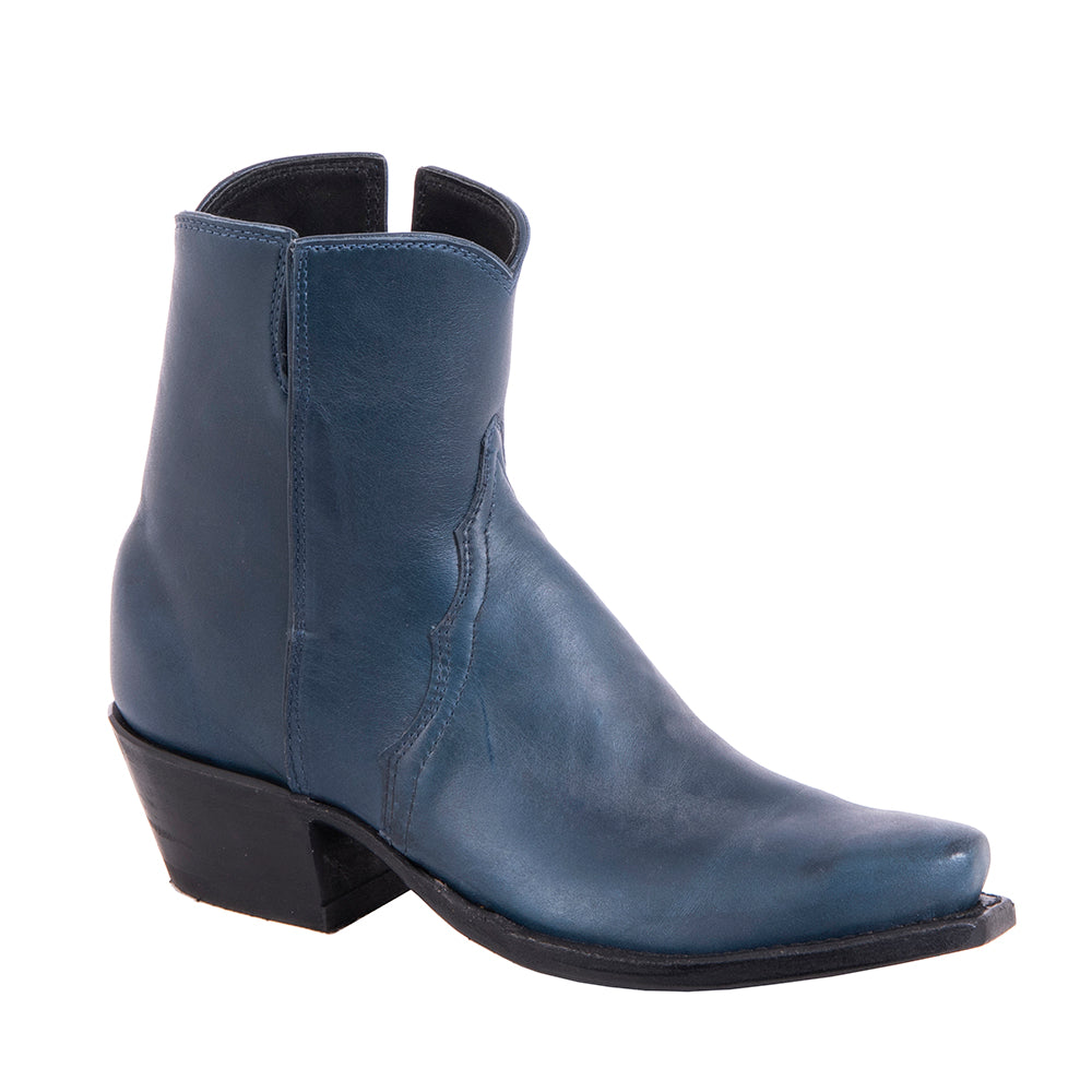 Ladies Blue British Aniline Short Boots