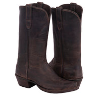 Ladies 12" Tobac Goat Boots Mini Vibram Sole