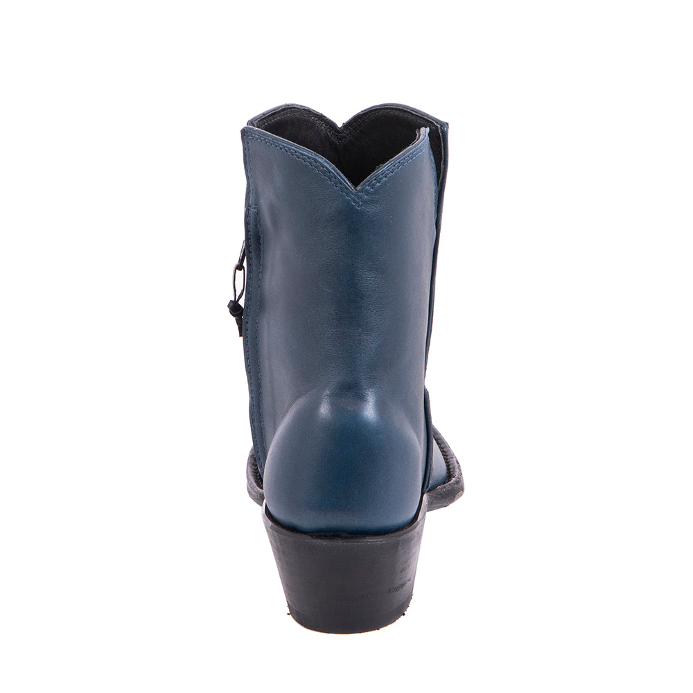 Ladies Blue British Aniline Short Boots