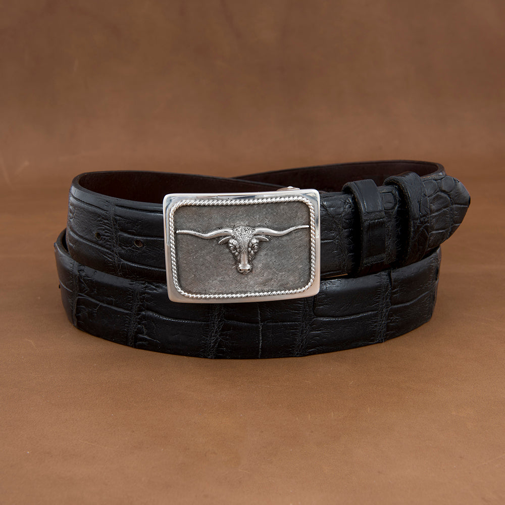 Grove Crosshatch Buckle with Steer