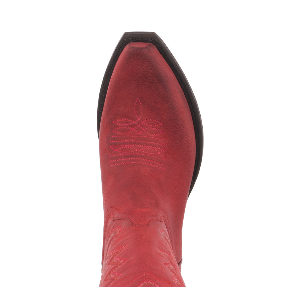 Ladies 15" Red Boar Winn Stitch Cowboy Boot