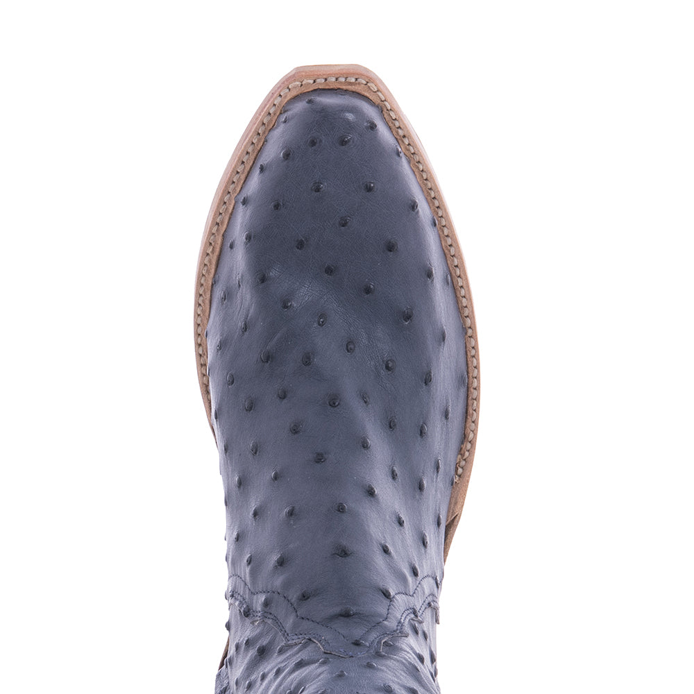 Ladies Short Blue Jean Full Quill Ostrich Boot